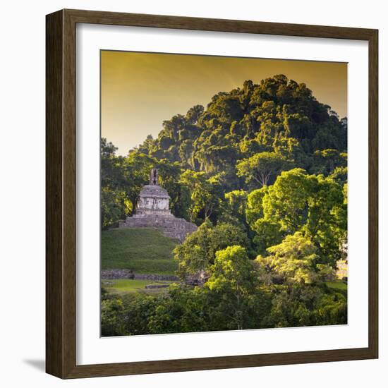 ¡Viva Mexico! Square Collection - Mayan Temple at Sunrise III-Philippe Hugonnard-Framed Photographic Print