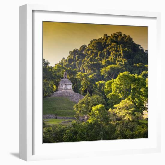 ¡Viva Mexico! Square Collection - Mayan Temple at Sunrise III-Philippe Hugonnard-Framed Photographic Print