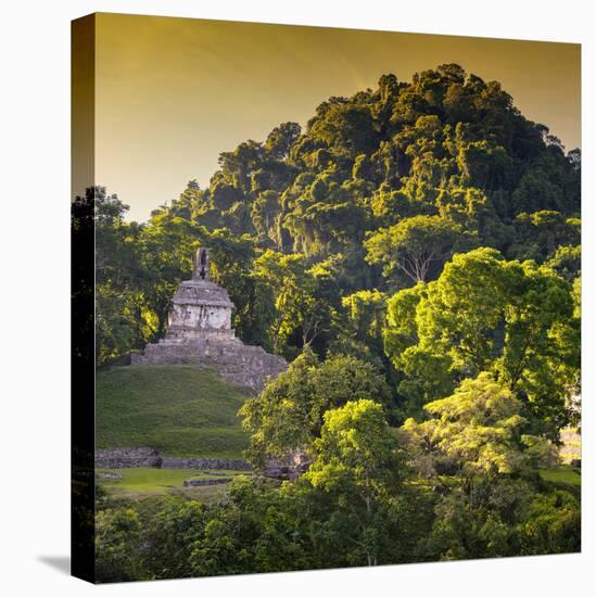 ¡Viva Mexico! Square Collection - Mayan Temple at Sunrise III-Philippe Hugonnard-Stretched Canvas