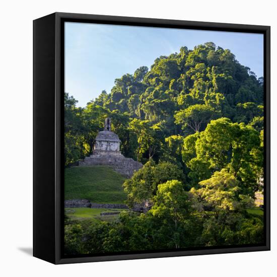 ¡Viva Mexico! Square Collection - Mayan Temple at Sunrise-Philippe Hugonnard-Framed Stretched Canvas