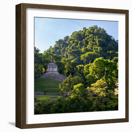 ¡Viva Mexico! Square Collection - Mayan Temple at Sunrise-Philippe Hugonnard-Framed Photographic Print