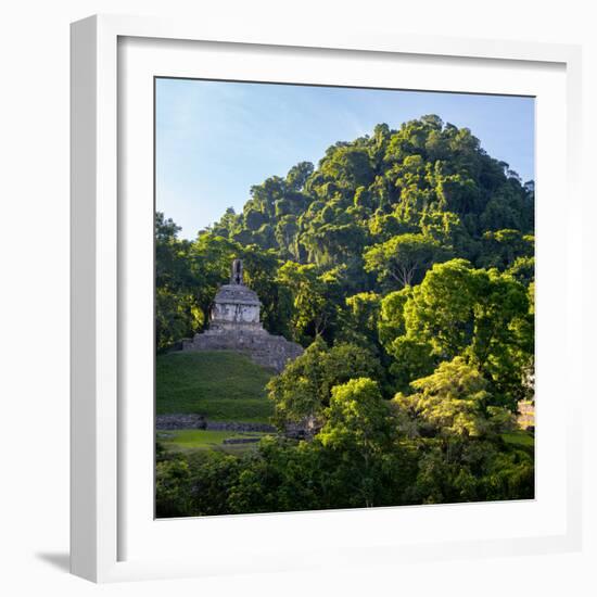 ¡Viva Mexico! Square Collection - Mayan Temple at Sunrise-Philippe Hugonnard-Framed Photographic Print