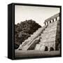 ¡Viva Mexico! Square Collection - Mayan Temple of Inscriptions in Palenque I-Philippe Hugonnard-Framed Stretched Canvas