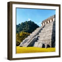 ¡Viva Mexico! Square Collection - Mayan Temple of Inscriptions in Palenque II-Philippe Hugonnard-Framed Photographic Print