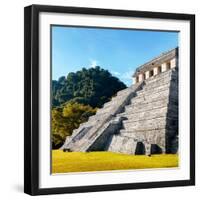 ¡Viva Mexico! Square Collection - Mayan Temple of Inscriptions in Palenque II-Philippe Hugonnard-Framed Photographic Print