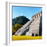 ¡Viva Mexico! Square Collection - Mayan Temple of Inscriptions in Palenque II-Philippe Hugonnard-Framed Photographic Print