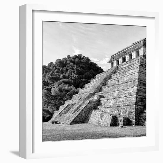 ¡Viva Mexico! Square Collection - Mayan Temple of Inscriptions in Palenque III-Philippe Hugonnard-Framed Photographic Print