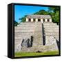 ¡Viva Mexico! Square Collection - Mayan Temple of Inscriptions in Palenque IV-Philippe Hugonnard-Framed Stretched Canvas