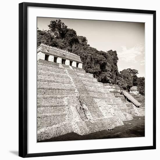 ¡Viva Mexico! Square Collection - Mayan Temple of Inscriptions in Palenque IX-Philippe Hugonnard-Framed Photographic Print