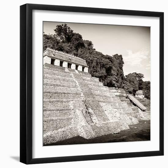 ¡Viva Mexico! Square Collection - Mayan Temple of Inscriptions in Palenque IX-Philippe Hugonnard-Framed Photographic Print