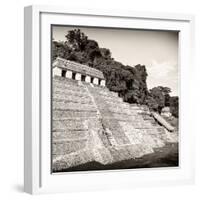 ¡Viva Mexico! Square Collection - Mayan Temple of Inscriptions in Palenque IX-Philippe Hugonnard-Framed Photographic Print