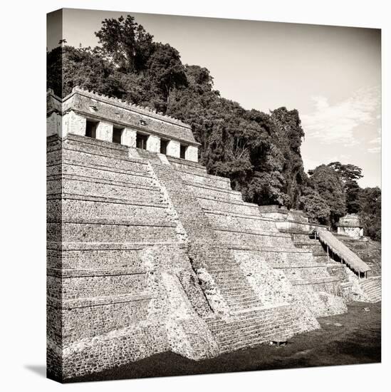 ¡Viva Mexico! Square Collection - Mayan Temple of Inscriptions in Palenque IX-Philippe Hugonnard-Stretched Canvas
