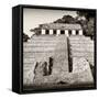 ¡Viva Mexico! Square Collection - Mayan Temple of Inscriptions in Palenque V-Philippe Hugonnard-Framed Stretched Canvas