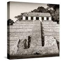 ¡Viva Mexico! Square Collection - Mayan Temple of Inscriptions in Palenque V-Philippe Hugonnard-Stretched Canvas