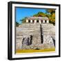 ¡Viva Mexico! Square Collection - Mayan Temple of Inscriptions in Palenque VI-Philippe Hugonnard-Framed Photographic Print