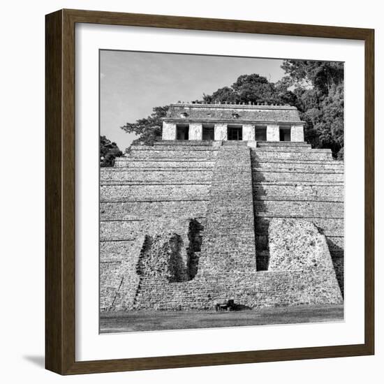 ¡Viva Mexico! Square Collection - Mayan Temple of Inscriptions in Palenque VII-Philippe Hugonnard-Framed Photographic Print