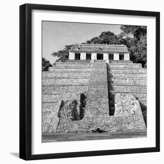 ¡Viva Mexico! Square Collection - Mayan Temple of Inscriptions in Palenque VII-Philippe Hugonnard-Framed Photographic Print