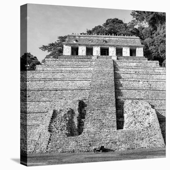 ¡Viva Mexico! Square Collection - Mayan Temple of Inscriptions in Palenque VII-Philippe Hugonnard-Stretched Canvas