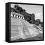 ¡Viva Mexico! Square Collection - Mayan Temple of Inscriptions in Palenque X-Philippe Hugonnard-Framed Stretched Canvas