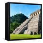 ¡Viva Mexico! Square Collection - Mayan Temple of Inscriptions in Palenque-Philippe Hugonnard-Framed Stretched Canvas