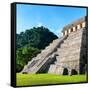 ¡Viva Mexico! Square Collection - Mayan Temple of Inscriptions in Palenque-Philippe Hugonnard-Framed Stretched Canvas