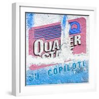 ¡Viva Mexico! Square Collection - Mexican Blue Grunge Wall-Philippe Hugonnard-Framed Photographic Print