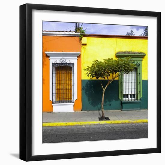 ¡Viva Mexico! Square Collection - Mexican Colorful Facades V-Philippe Hugonnard-Framed Photographic Print