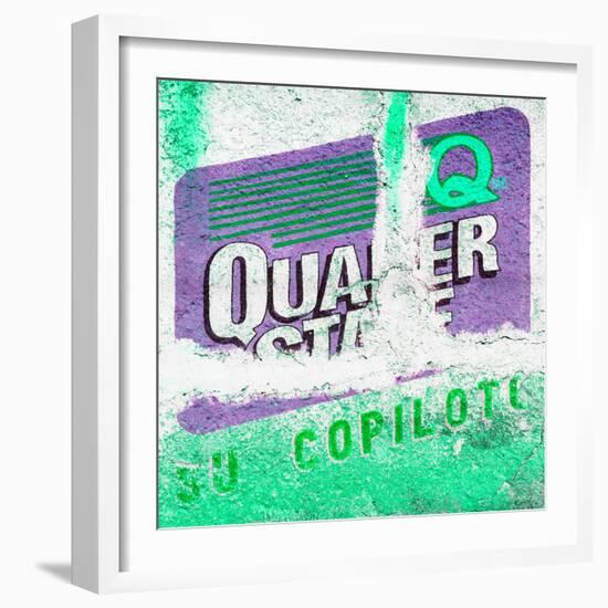 ¡Viva Mexico! Square Collection - Mexican Green Grunge Wall-Philippe Hugonnard-Framed Photographic Print