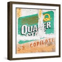 ¡Viva Mexico! Square Collection - Mexican Orange Grunge Wall-Philippe Hugonnard-Framed Photographic Print