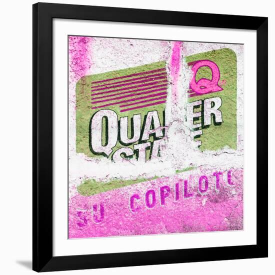 ¡Viva Mexico! Square Collection - Mexican Pink Grunge Wall-Philippe Hugonnard-Framed Photographic Print