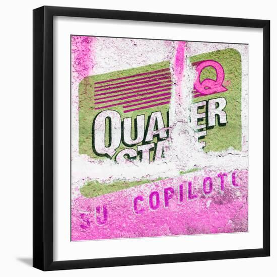 ¡Viva Mexico! Square Collection - Mexican Pink Grunge Wall-Philippe Hugonnard-Framed Premium Photographic Print