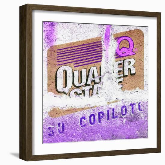 ¡Viva Mexico! Square Collection - Mexican Purple Grunge Wall-Philippe Hugonnard-Framed Photographic Print