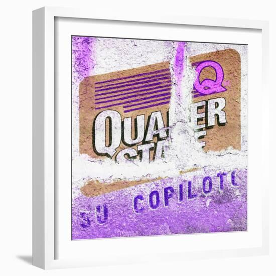 ¡Viva Mexico! Square Collection - Mexican Purple Grunge Wall-Philippe Hugonnard-Framed Photographic Print