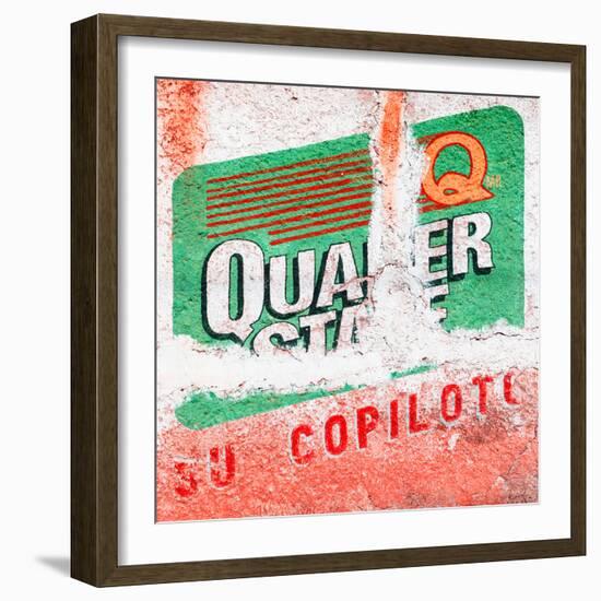 ¡Viva Mexico! Square Collection - Mexican Red Grunge Wall-Philippe Hugonnard-Framed Photographic Print