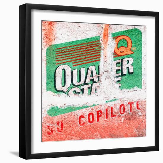 ¡Viva Mexico! Square Collection - Mexican Red Grunge Wall-Philippe Hugonnard-Framed Photographic Print