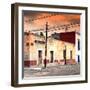 ¡Viva Mexico! Square Collection - Mexican Street at Sunset-Philippe Hugonnard-Framed Photographic Print