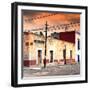 ¡Viva Mexico! Square Collection - Mexican Street at Sunset-Philippe Hugonnard-Framed Photographic Print