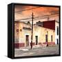 ¡Viva Mexico! Square Collection - Mexican Street at Sunset-Philippe Hugonnard-Framed Stretched Canvas