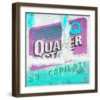 ¡Viva Mexico! Square Collection - Mexican Turquoise Grunge Wall-Philippe Hugonnard-Framed Photographic Print