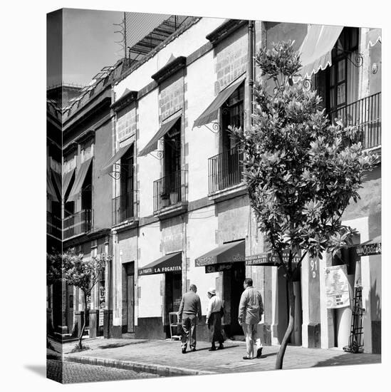¡Viva Mexico! Square Collection - Mexico City B&W Facades-Philippe Hugonnard-Stretched Canvas