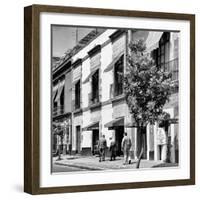 ¡Viva Mexico! Square Collection - Mexico City B&W Facades-Philippe Hugonnard-Framed Photographic Print