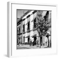 ¡Viva Mexico! Square Collection - Mexico City B&W Facades-Philippe Hugonnard-Framed Photographic Print