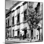 ¡Viva Mexico! Square Collection - Mexico City B&W Facades-Philippe Hugonnard-Mounted Photographic Print