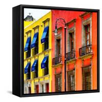 ¡Viva Mexico! Square Collection - Mexico City Colorful Facades II-Philippe Hugonnard-Framed Stretched Canvas