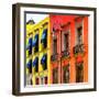 ¡Viva Mexico! Square Collection - Mexico City Colorful Facades II-Philippe Hugonnard-Framed Photographic Print