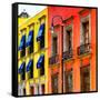 ¡Viva Mexico! Square Collection - Mexico City Colorful Facades II-Philippe Hugonnard-Framed Stretched Canvas
