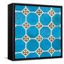 ¡Viva Mexico! Square Collection - Mosaics Blue Bricks-Philippe Hugonnard-Framed Stretched Canvas