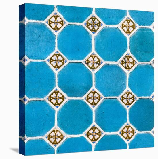 ¡Viva Mexico! Square Collection - Mosaics Blue Bricks-Philippe Hugonnard-Stretched Canvas