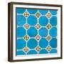¡Viva Mexico! Square Collection - Mosaics Blue Bricks-Philippe Hugonnard-Framed Photographic Print