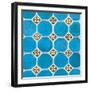 ¡Viva Mexico! Square Collection - Mosaics Blue Bricks-Philippe Hugonnard-Framed Photographic Print